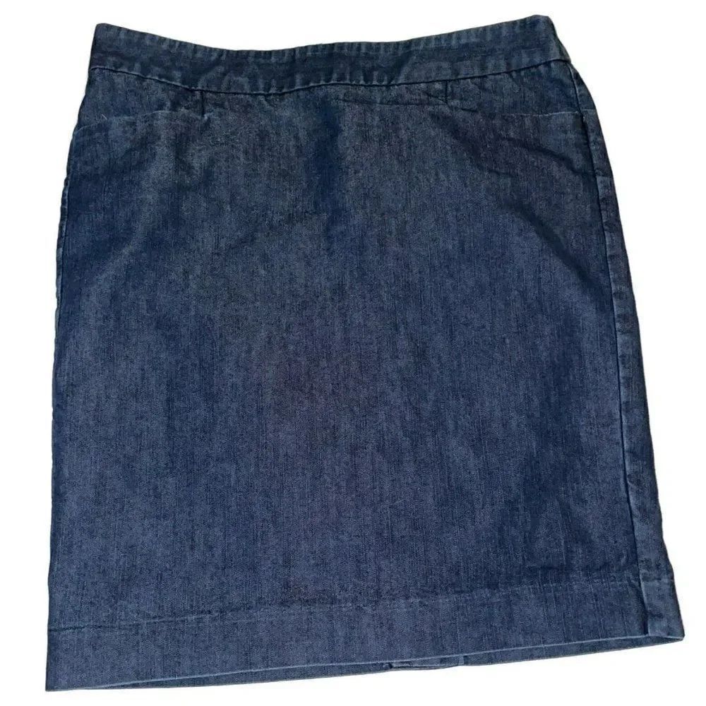 Express Design Studio Denim Jean Mini Skirt Women's Sz 4 Blue Stretch